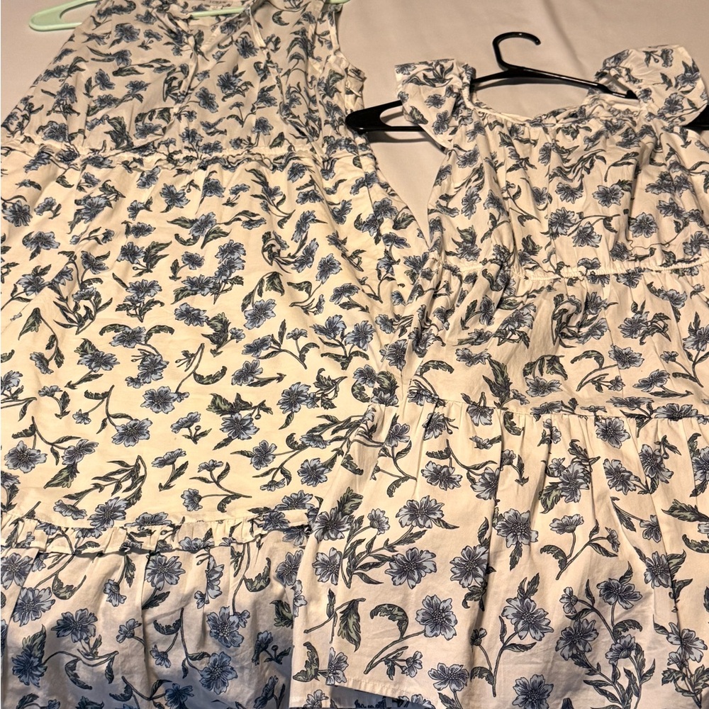 J. Crew Blue Cottagecore Floral Mommy and Me Dress Set